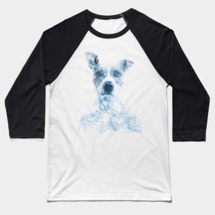 Staffie in the Smoke // Bilcos Designs Baseball T-Shirt